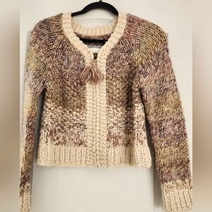 Anthropologie, Angel of the North Chunky Knit Multicolor Sweater, Size S